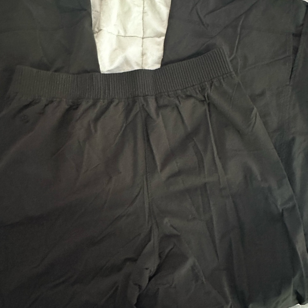 lululemon athletica Black Woven Wide Leg Pants